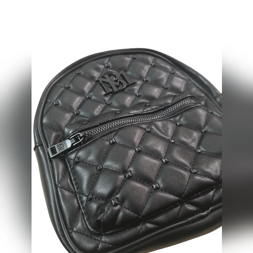 Badgley Mischka Vegan Leather Mini Studded Backpack